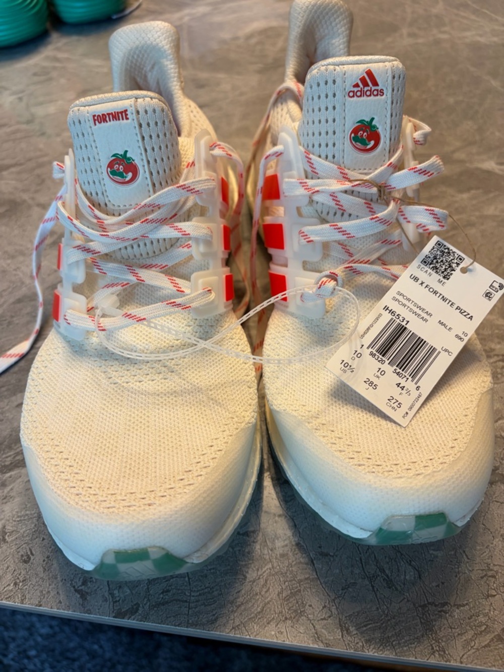 Adidas Ultraboost 1.0 Fortnite Pizza Pit Tomatohead 🍅 Shoes Mens size 10.5